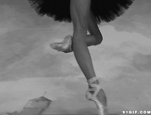 芭蕾舞脚尖走路动态图片
