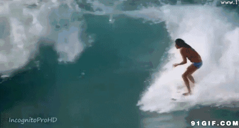 女人冲浪炫酷图片:冲浪