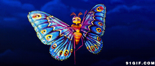 跳舞的彩蝶姑娘动漫图片:蝴蝶,翅膀,卡通
