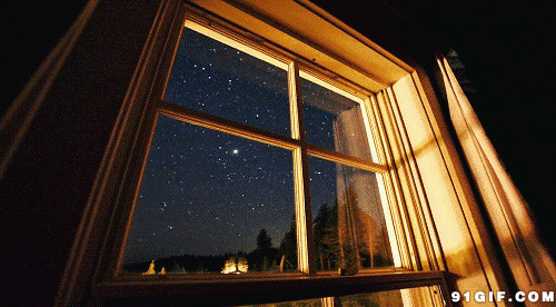 窗外夜空流动的繁星图片