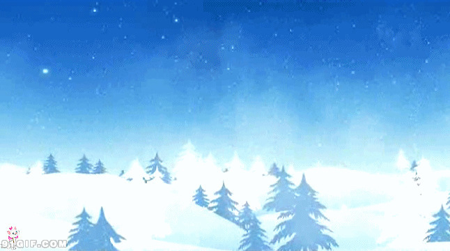 雪山处处都是圣诞树图片:圣诞节