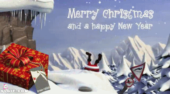 圣诞雪橇送贺礼图片:圣诞节