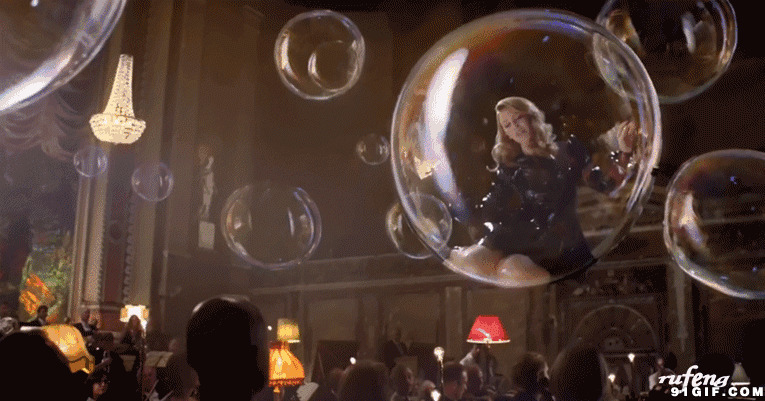 气泡里的女人动态图片:气泡