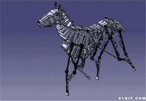行走的机械马动画图片:机械,马儿