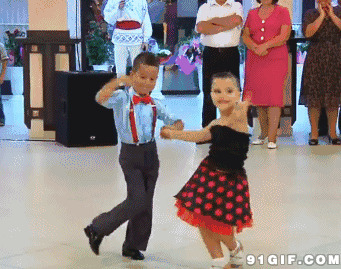 小孩子跳交际舞图片