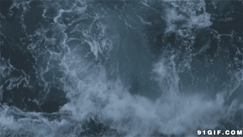 大海浪花翻滚动态图片:浪花,大海,海浪