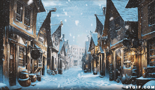 鹅毛大雪铺满街道唯美图片:雪景,唯美