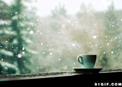 窗台外的飘雪唯美图片:飘雪,唯美,下雪