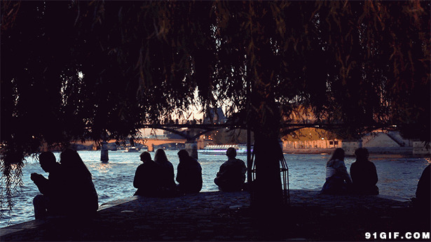 公园湖边休闲的人们图片:休闲,公园,微动