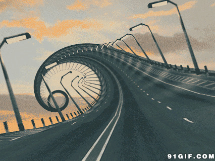 奇特的桥梁设计动画图片