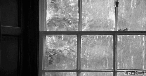 下雨天窗外唯美图片:下雨,黑白,