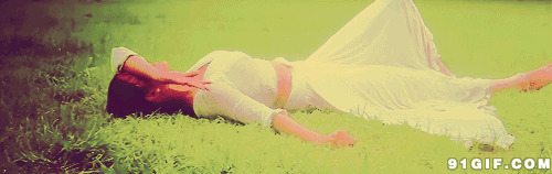 躺在阳光下的草地上图片