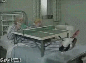 外国牛人打乒乓球图片:搞笑,牛人,乒乓球