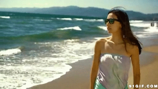 三亚海滩美女图片:海滩,美女