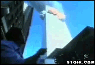 飞机撞美国世贸大楼图片