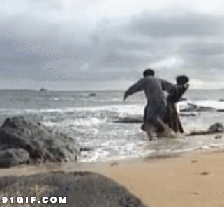 海边人物风景图片:人物,海边,