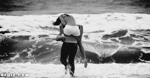 海边小情侣图片:情侣,