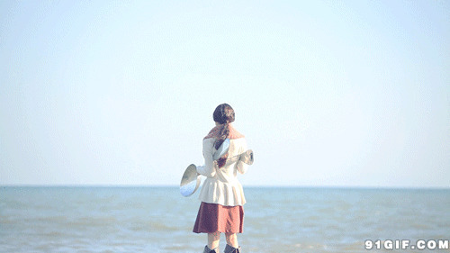 海边的女人唯美图片:唯美