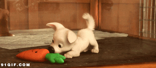 动画片里的可爱小狗搞笑动态图片