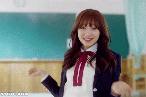 都比可爱韩国中学生美女唯美头像搞笑动态图片
