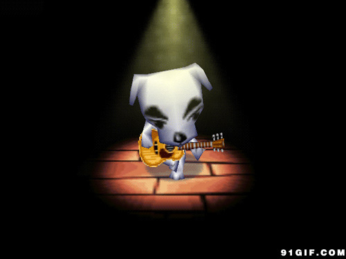 卡通狗狗弹吉他图片