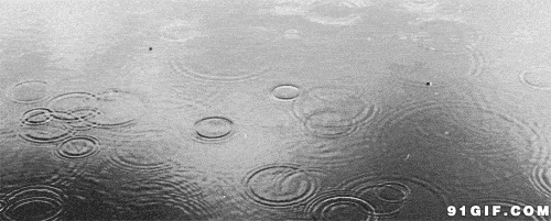 雨水滴落在水面图片