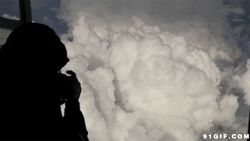 飞机上拍摄云层图片:云