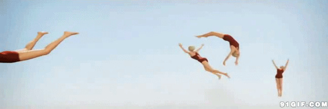 空中体操表演动态图片