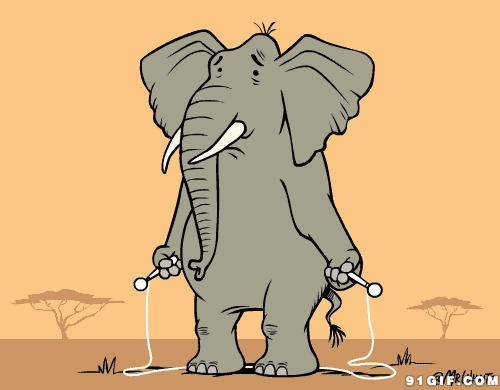 可爱卡通大象图片:大象