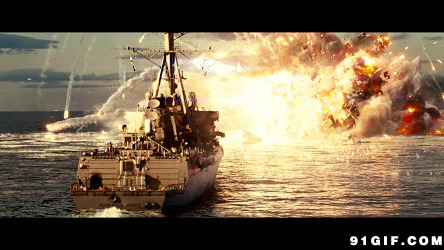 海上舰艇爆炸图片:爆炸