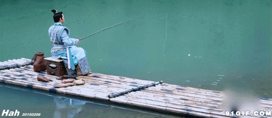 竹筏上钓鱼图片:竹筏上,钓鱼