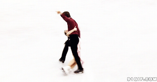 男女双人冰上舞蹈图片:跳舞
