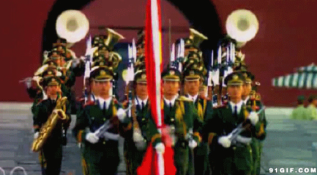 国家升旗仪仗队图片