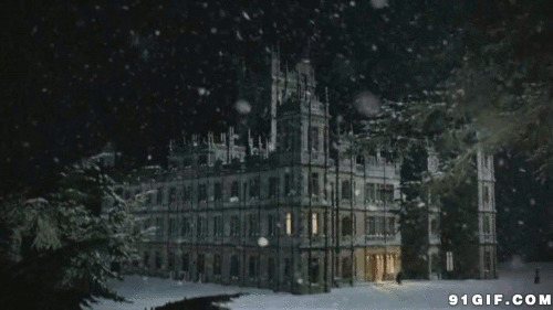 城堡外的风雪图片:雪