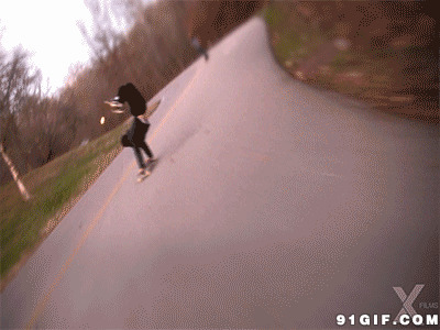 牛人倒立公路滑滑板图片:滑滑板