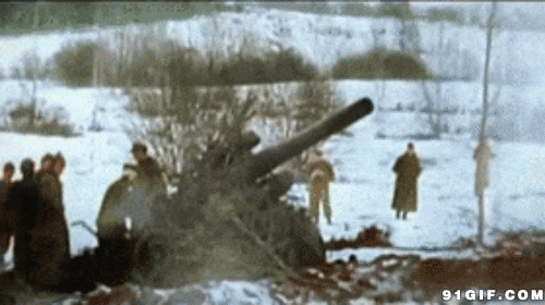 大炮轰炸目标图片