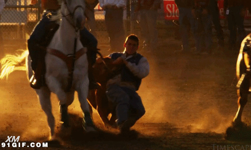 西部牛仔跌落马背图片:牛仔,骑马