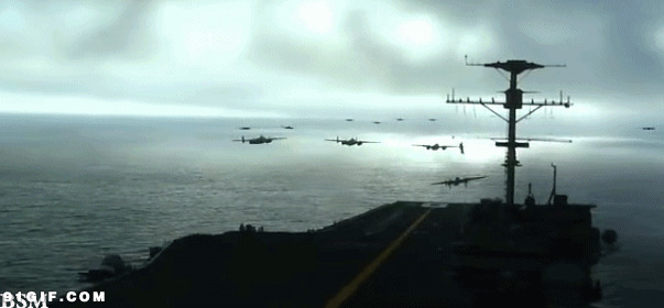 战斗机群飞越大海图片:飞机,机群