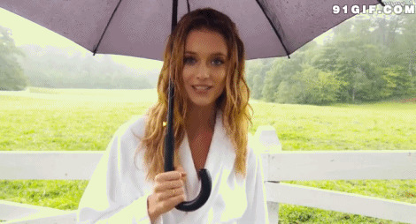 打雨伞说话的女子动态图片:雨伞,下雨