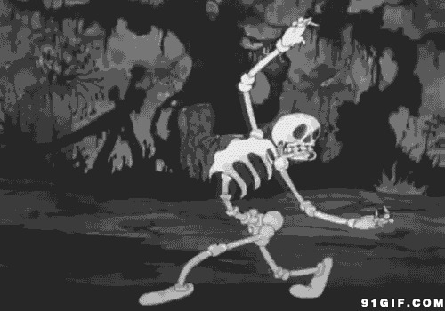 卡通骷髅跳舞视频图片:骷髅