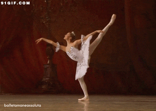 芭蕾舞形体训练动态图片:芭蕾舞
