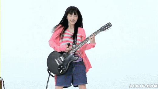 狂热的女子吉他手图片:女子,吉他,弹琴