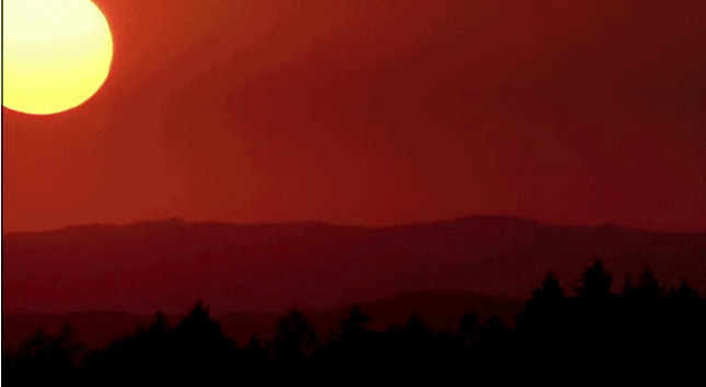 夕阳下山视频图片