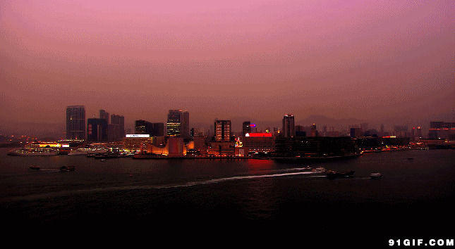 上海黄浦江夜景唯美图片