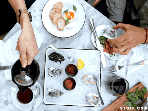 美味海鲜大餐图片:美食,海鲜,吃东西