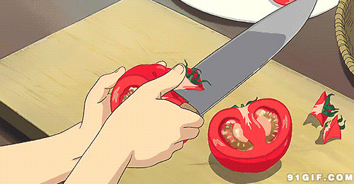 刀切红番茄动漫图片