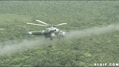 武装直升机发射炮弹图片