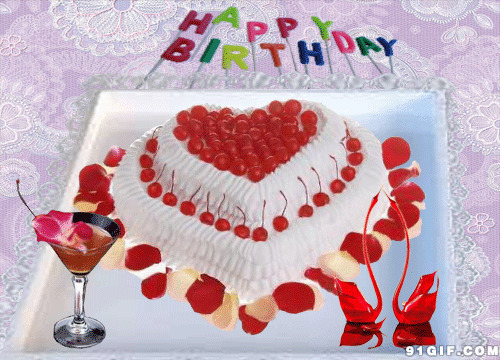 最美的蛋糕动态图片:生日蛋糕