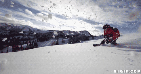 冰上滑雪冲破寒冬图片