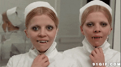 僵尸护士动态图片:僵尸,护士,獠牙